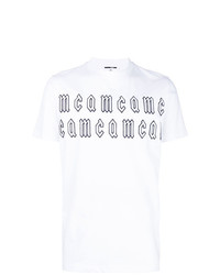T-shirt à col rond brodé blanc McQ Alexander McQueen