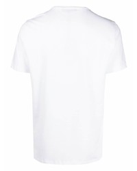 T-shirt à col rond brodé blanc Michael Kors
