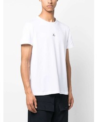 T-shirt à col rond brodé blanc Vuarnet