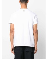 T-shirt à col rond brodé blanc Vuarnet