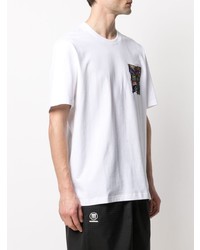 T-shirt à col rond brodé blanc adidas