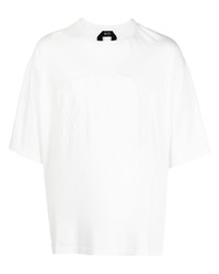 T-shirt à col rond brodé blanc N°21