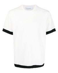 T-shirt à col rond brodé blanc Neil Barrett