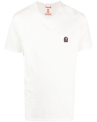 T-shirt à col rond brodé blanc Parajumpers