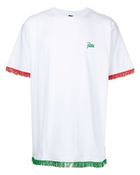 T-shirt à col rond brodé blanc PATTA