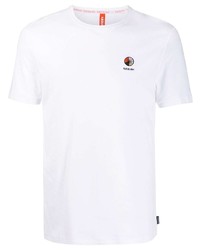 T-shirt à col rond brodé blanc Raeburn