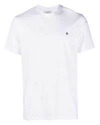 T-shirt à col rond brodé blanc Sandro