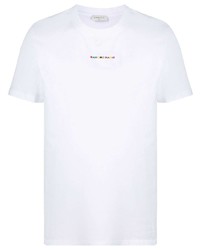 T-shirt à col rond brodé blanc Sandro Paris