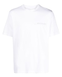 T-shirt à col rond brodé blanc Sease