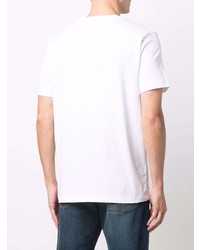 T-shirt à col rond brodé blanc Tommy Hilfiger