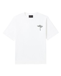 T-shirt à col rond brodé blanc Simone Rocha