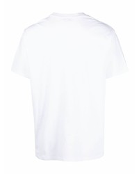 T-shirt à col rond brodé blanc Maison Labiche