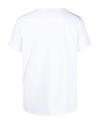 T-shirt à col rond brodé blanc Maison Labiche