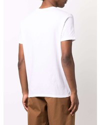 T-shirt à col rond brodé blanc Etro