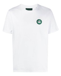 T-shirt à col rond brodé blanc Societe Anonyme