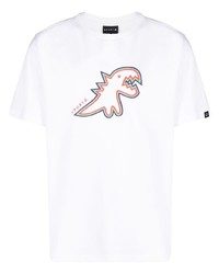 T-shirt à col rond brodé blanc SPORT b. by agnès b.