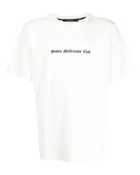 T-shirt à col rond brodé blanc Stolen Girlfriends Club