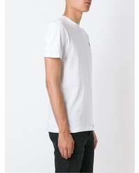 T-shirt à col rond brodé blanc McQ Alexander McQueen