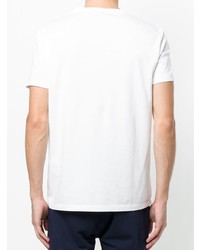 T-shirt à col rond brodé blanc Burberry