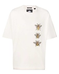 T-shirt à col rond brodé blanc Timberland