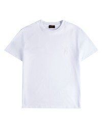 T-shirt à col rond brodé blanc Tod's