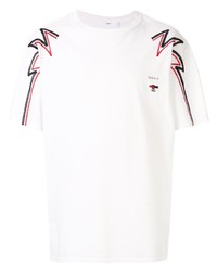 T-shirt à col rond brodé blanc Toga Virilis