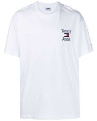 T-shirt à col rond brodé blanc Tommy Jeans