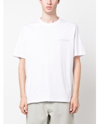 T-shirt à col rond brodé blanc Sease