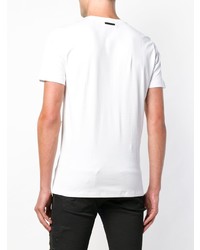 T-shirt à col rond brodé blanc Diesel Black Gold