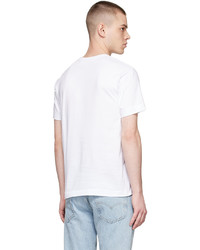 T-shirt à col rond brodé blanc Comme Des Garcons Play