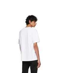 T-shirt à col rond brodé blanc Kenzo