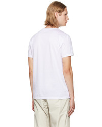 T-shirt à col rond brodé blanc Moncler