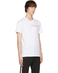 T-shirt à col rond brodé blanc Alexander McQueen