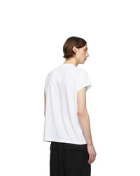 T-shirt à col rond brodé blanc Rick Owens DRKSHDW