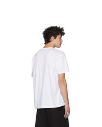 T-shirt à col rond brodé blanc Givenchy