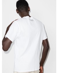 T-shirt à col rond brodé blanc MAISON KITSUNÉ