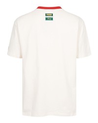 T-shirt à col rond brodé blanc Puma