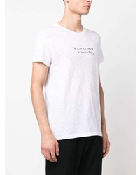T-shirt à col rond brodé blanc Zadig & Voltaire