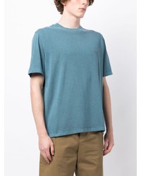 T-shirt à col rond brodé bleu clair PS Paul Smith