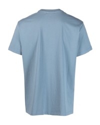 T-shirt à col rond brodé bleu clair Maison Labiche