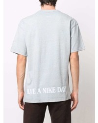 T-shirt à col rond brodé bleu clair Nike