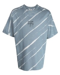 T-shirt à col rond brodé bleu clair Musium Div.
