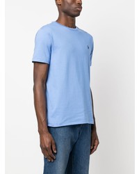 T-shirt à col rond brodé bleu clair Polo Ralph Lauren