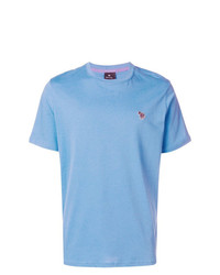 T-shirt à col rond brodé bleu clair Ps By Paul Smith