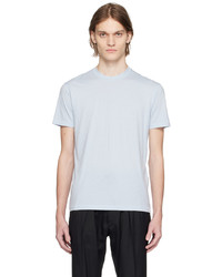T-shirt à col rond brodé bleu clair Tom Ford