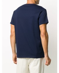 T-shirt à col rond brodé bleu marine Loewe