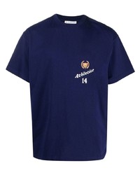 T-shirt à col rond brodé bleu marine BEL-AIR ATHLETICS