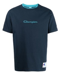 T-shirt à col rond brodé bleu marine Carhartt WIP