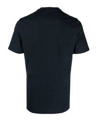 T-shirt à col rond brodé bleu marine Barbour