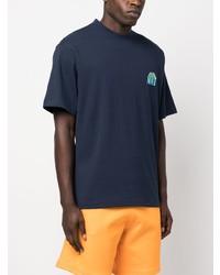 T-shirt à col rond brodé bleu marine Nike